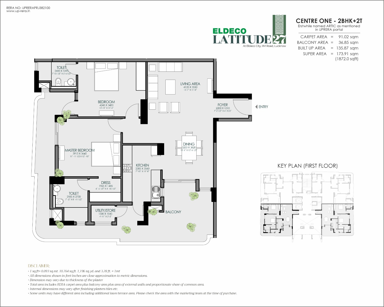 CENTRE ONE - 2BHK+2T